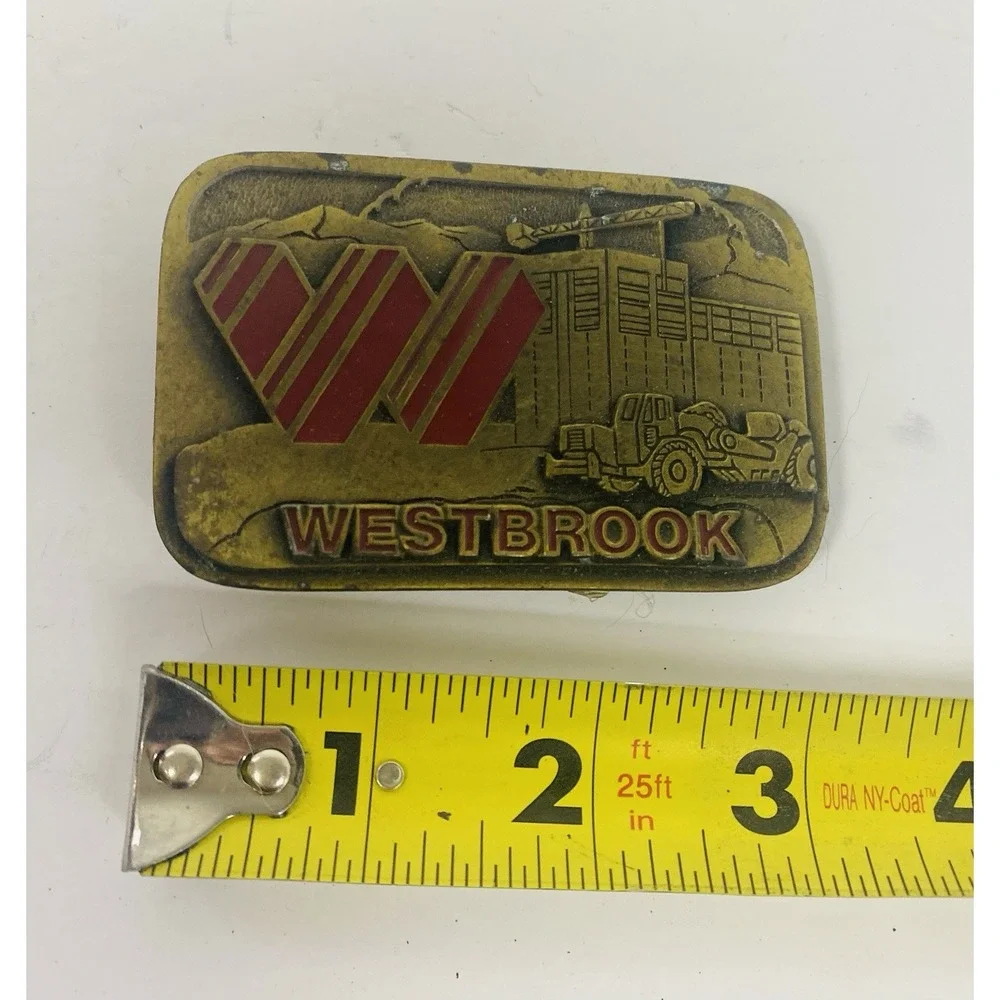 Westbrook Heavy Equipment Operator Construction Brass Belt Buckle‎